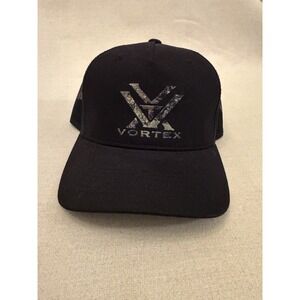 Vortex Optics Mesh Trucker Hat Snapback - Black/Camo Logo - OSFM